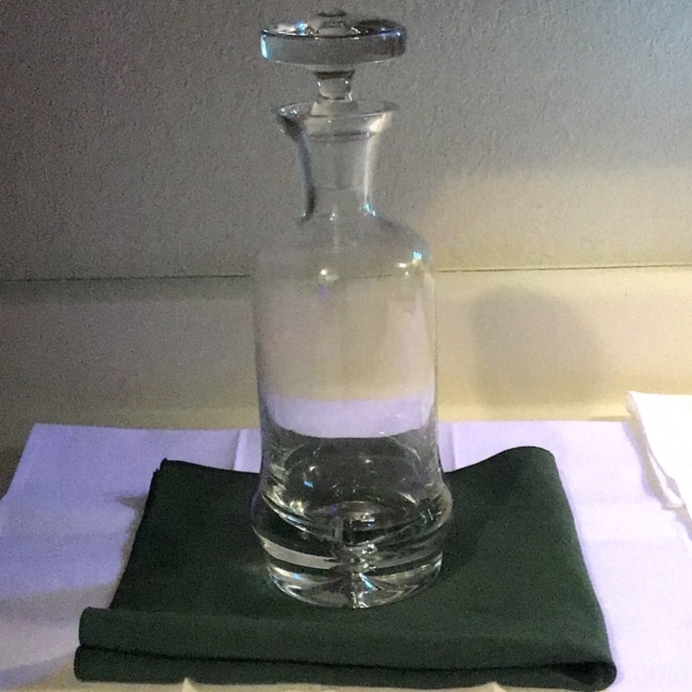 Krosno Poland Vintage Crystal Decanter, 1 Lt. With Stopper